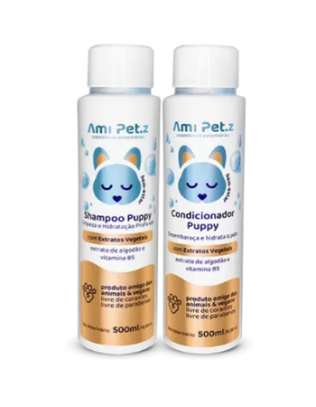 Kit Tô Limpinho Puppy – Shampoo e Condicionador 500mL